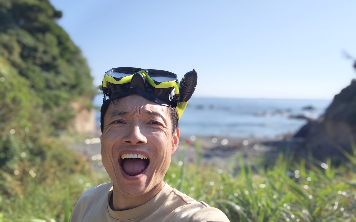 素潜り漁をする森田松之助
